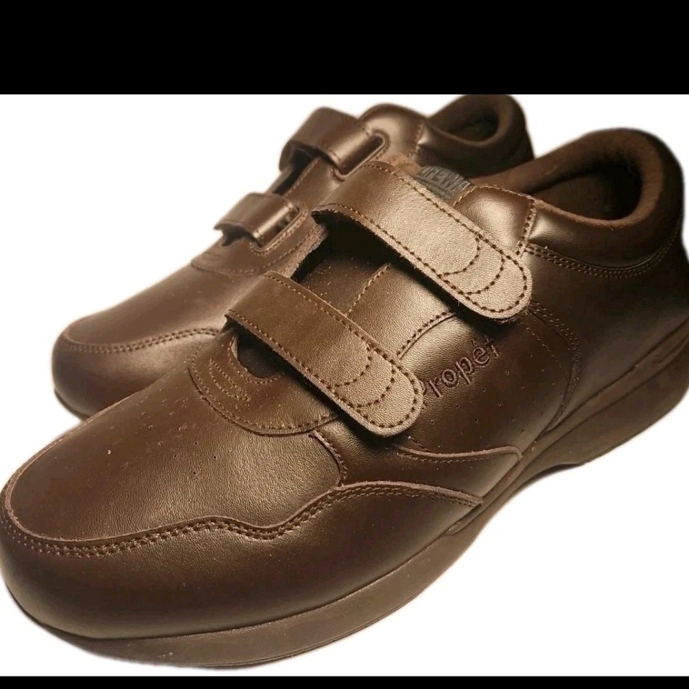 Propet Sneaker Men 13 EE Brn Leather Cottage Ortho Walk Stable Chunky Y2k(2A)